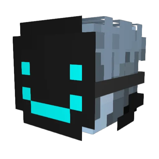 PrimeSpeedy Minecraft avatar head, 3D render