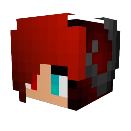 PrimeWolfGamez Minecraft avatar head, 3D render