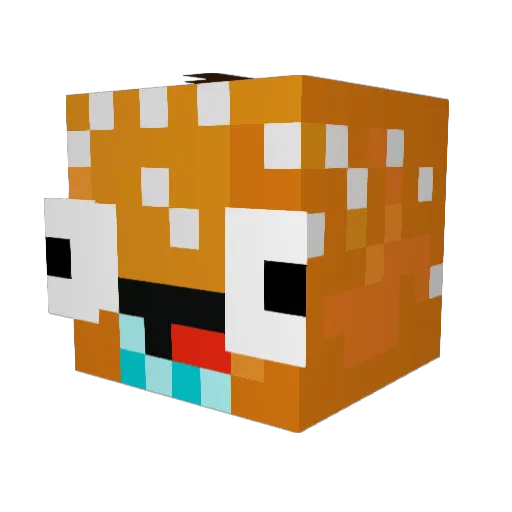 PrimeXScopes Minecraft avatar head, 3D render