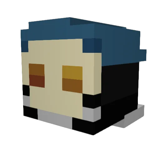 Primed_Salt Minecraft avatar head, 3D render