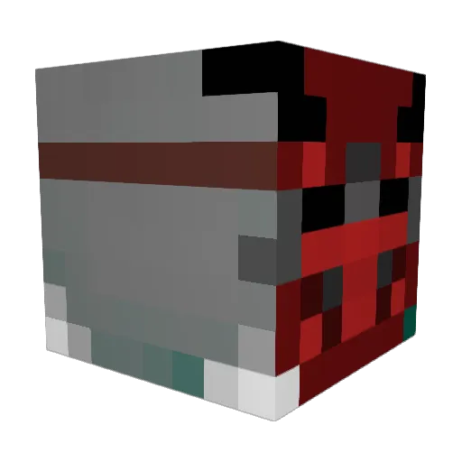 Primetoo Minecraft avatar head, 3D render