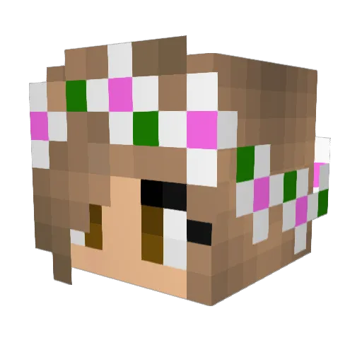 Primgoddess Minecraft avatar head, 3D render