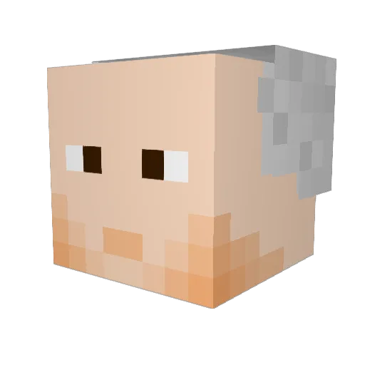 Primo_Flow Minecraft avatar head, 3D render