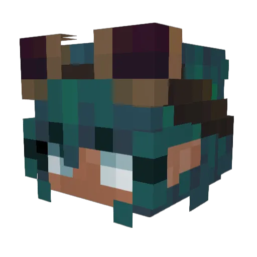 Primocat Minecraft avatar head, 3D render