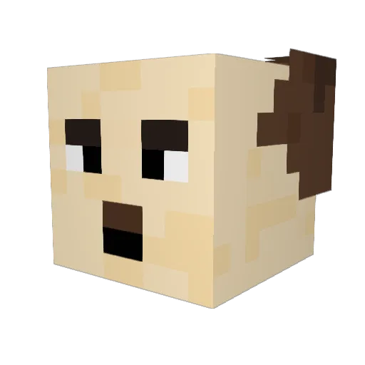 PrimodeRivera Minecraft avatar head, 3D render