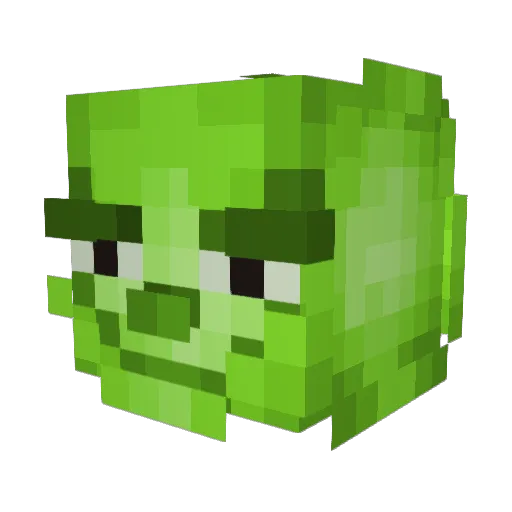 PrimordialApe Minecraft avatar head, 3D render