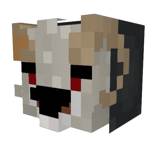 PrimordialPearl Minecraft avatar head, 3D render