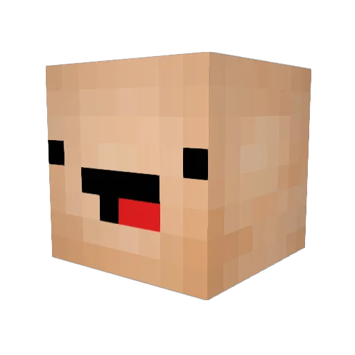 Primordialblob Minecraft avatar head, 3D render