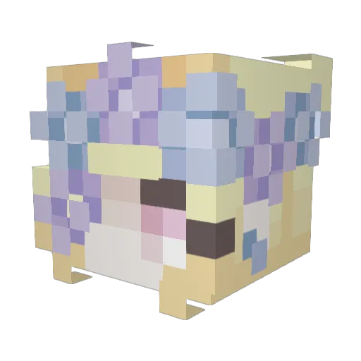 Primrose3 Minecraft avatar head, 3D render