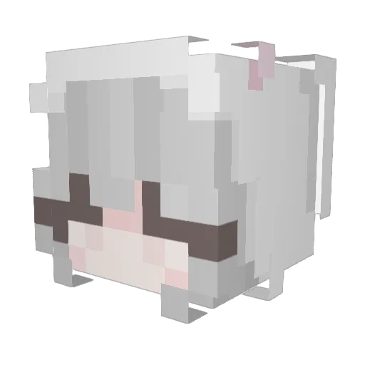 Primulis Minecraft avatar head, 3D render
