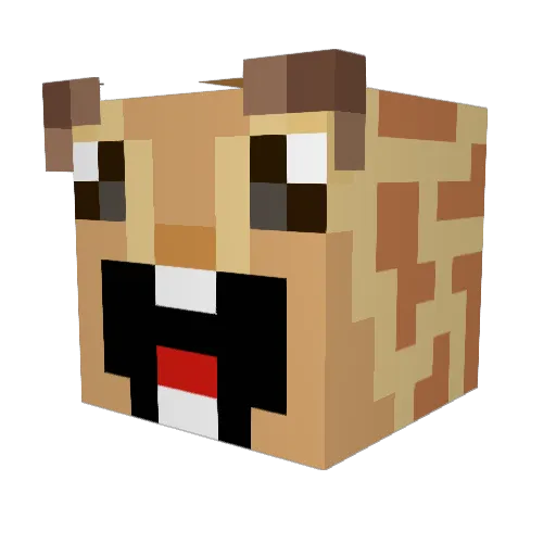 PrinceAri_ Minecraft avatar head, 3D render