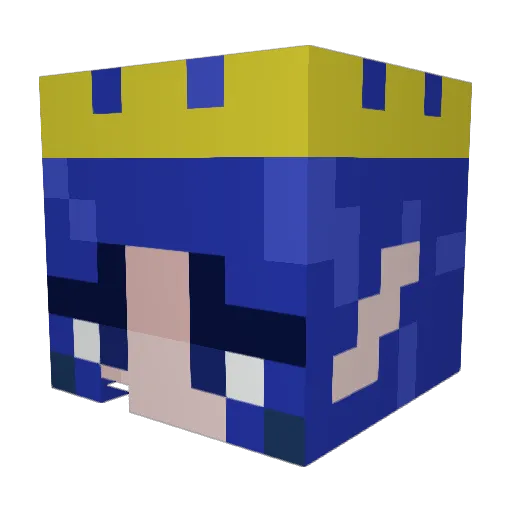 PrinceBlue54 Minecraft avatar head, 3D render