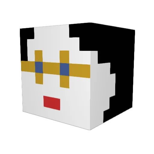 PrinceClemency Minecraft avatar head, 3D render