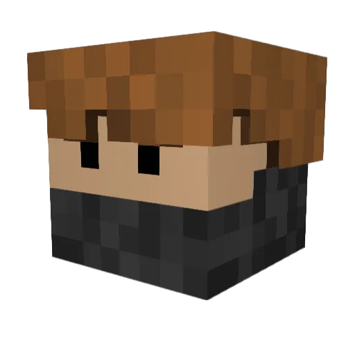 PrinceEmber23 Minecraft avatar head, 3D render