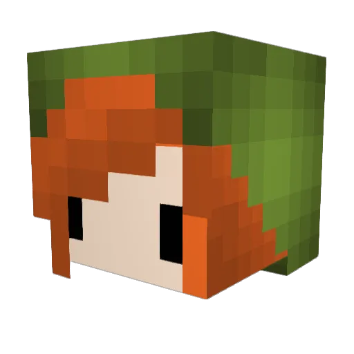 PrinceGaming Minecraft avatar head, 3D render