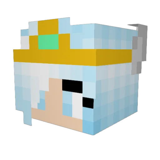 PrinceKitty128 Minecraft avatar head, 3D render