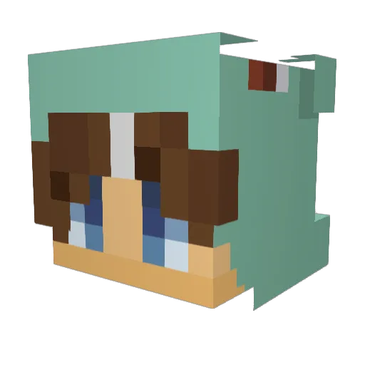 PrinceLuan Minecraft avatar head, 3D render