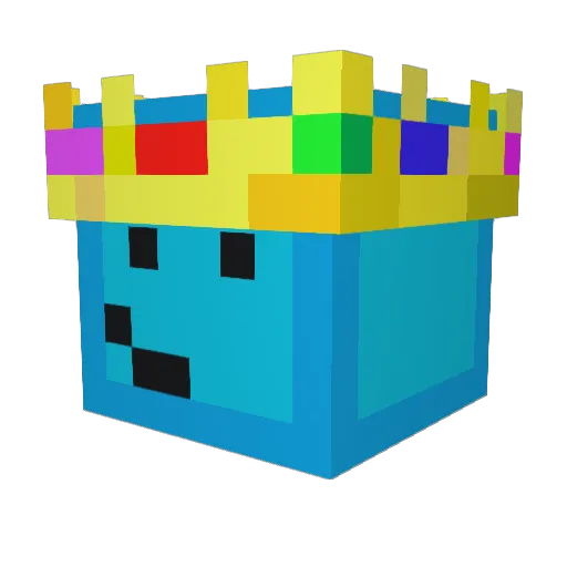 PrinceMeat Minecraft avatar head, 3D render