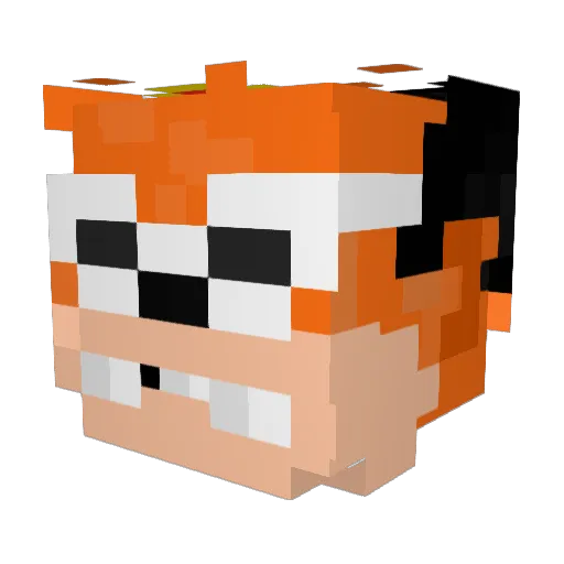 PrinceNolan Minecraft avatar head, 3D render