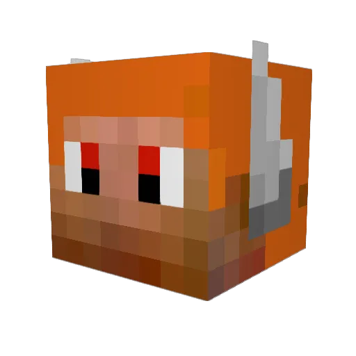 PrinceOfPolo Minecraft avatar head, 3D render