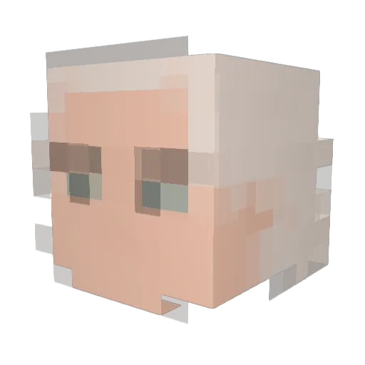 PrinceRetros Minecraft avatar head, 3D render