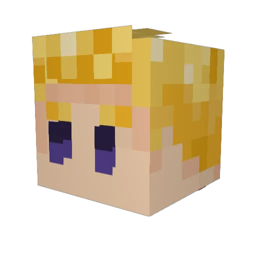 PrinceRich Minecraft avatar head, 3D render