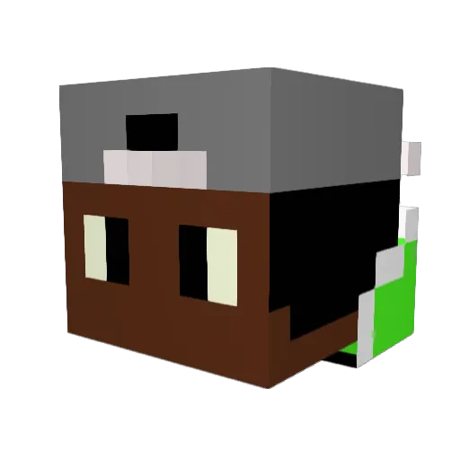 PrinceTiger Minecraft avatar head, 3D render
