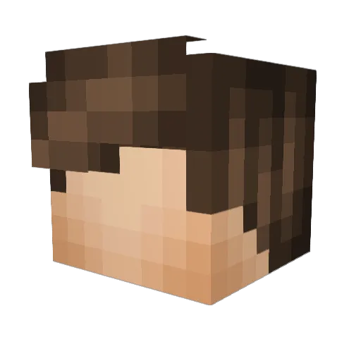 PrinceWhacka Minecraft avatar head, 3D render