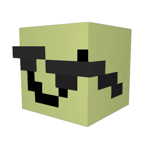 PrinceZesty Minecraft avatar head, 3D render