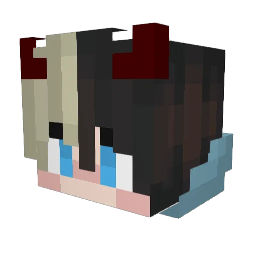 PrinceZio Minecraft avatar head, 3D render