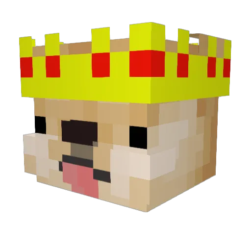 Prince_Dogee Minecraft avatar head, 3D render