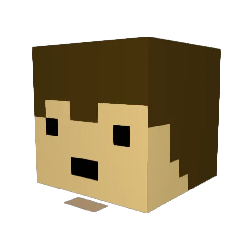 Prince_Larly Minecraft avatar head, 3D render