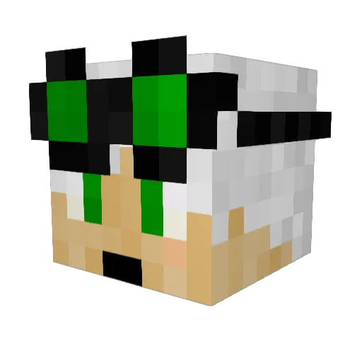 Princedee Minecraft avatar head, 3D render