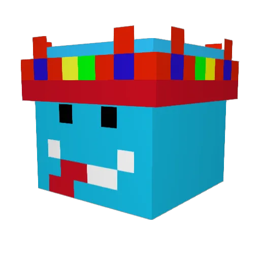 PrinceofSharks Minecraft avatar head, 3D render
