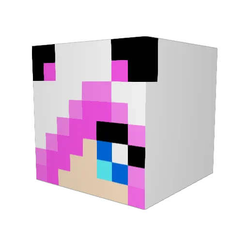 PrincesaEnma Minecraft avatar head, 3D render