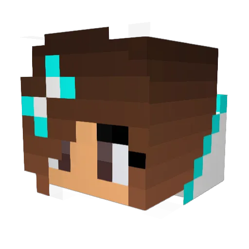 Princess0131 Minecraft avatar head, 3D render