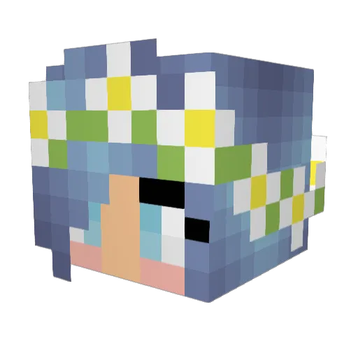 Princess10805 Minecraft avatar head, 3D render