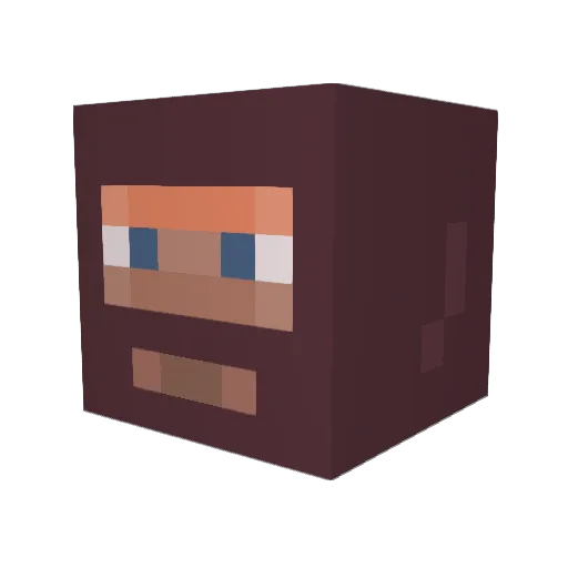 Princess1980 Minecraft avatar head, 3D render