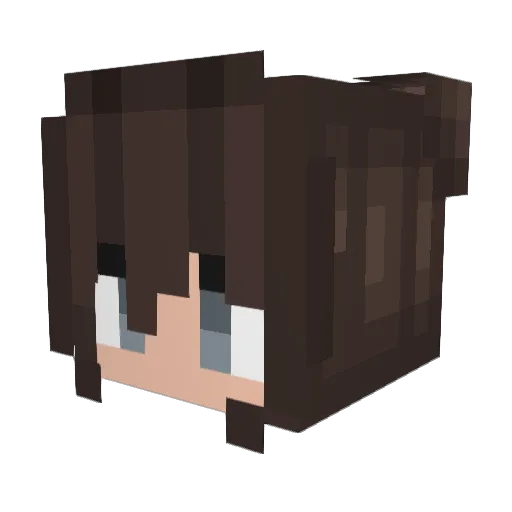 Princess1999 Minecraft avatar head, 3D render