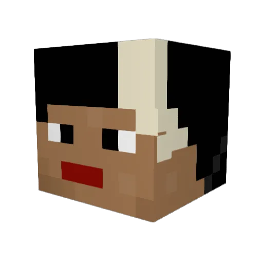 Princess67 Minecraft avatar head, 3D render