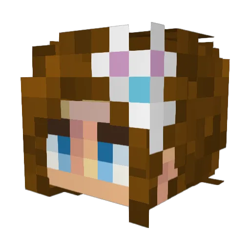 Princess88969 Minecraft avatar head, 3D render