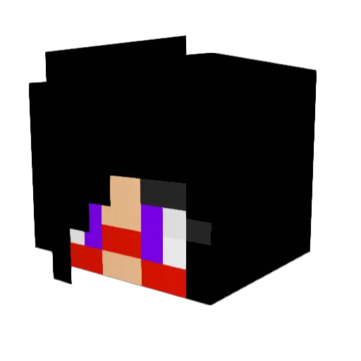 PrincessAirashi Minecraft avatar head, 3D render