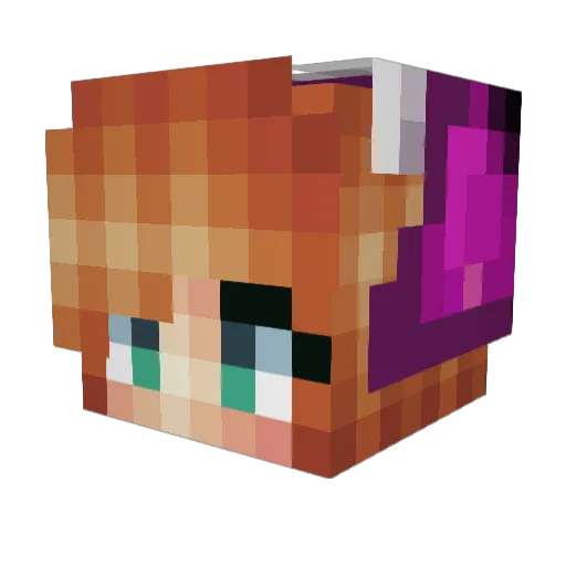 PrincessAnna Minecraft avatar head, 3D render