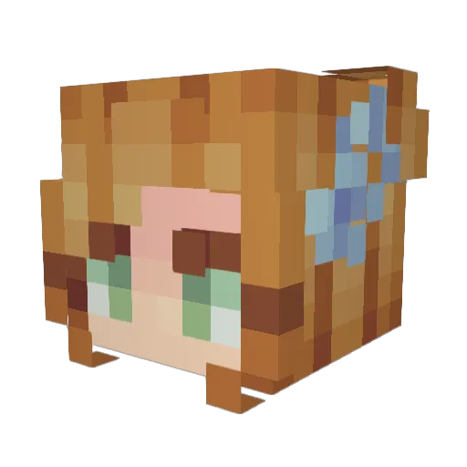 PrincessAporia Minecraft avatar head, 3D render