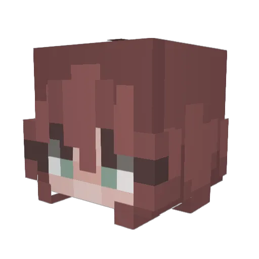 PrincessBadline Minecraft avatar head, 3D render