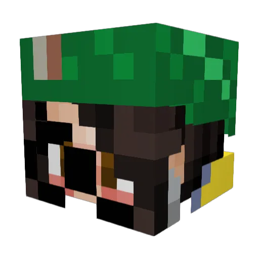 PrincessBear_ Minecraft avatar head, 3D render