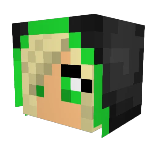 PrincessBoo123 Minecraft avatar head, 3D render