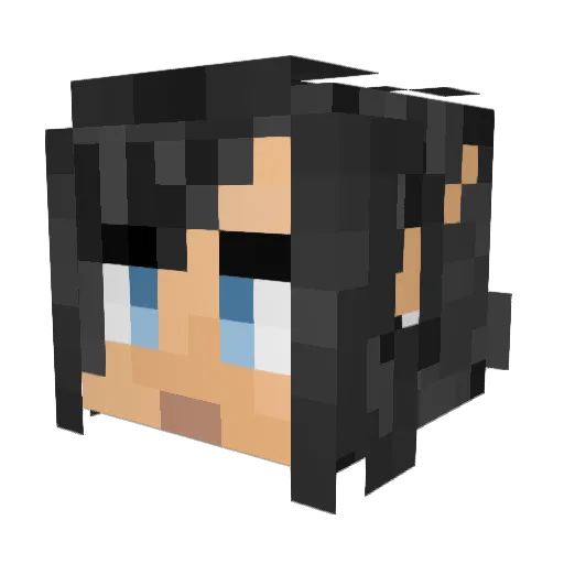 PrincessCLeia Minecraft avatar head, 3D render