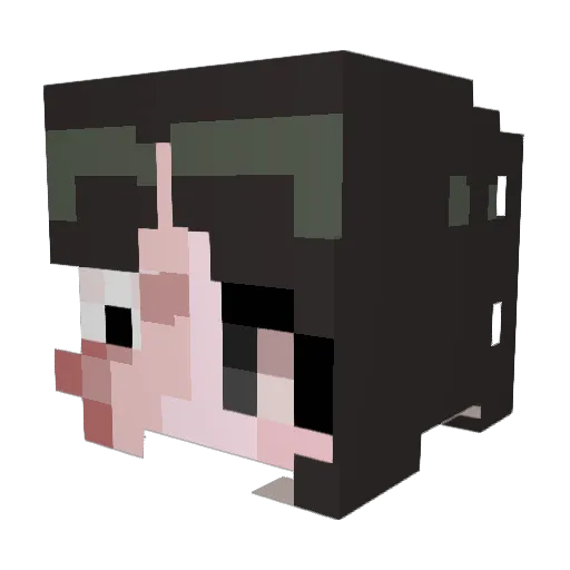 PrincessClauds Minecraft avatar head, 3D render