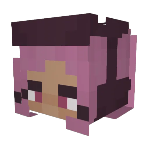 PrincessCutie90 Minecraft avatar head, 3D render